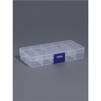 Органайзер для хранения мелочей, с подвесом, 10 ячеек, 13×7×2.2 см, прозрачный