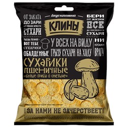 Сухарики Клинские пшеничн.100 гр.белые грибы в сметане 1/20