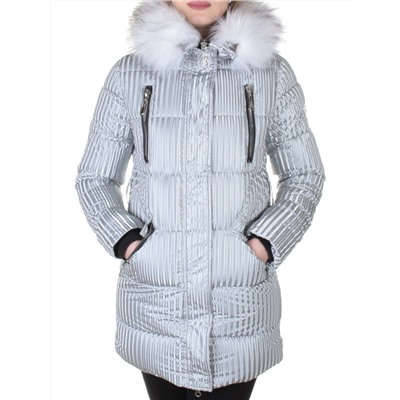2037 GRAY Куртка зимняя облегченная женская Yixiangyuan