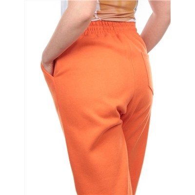 M047 ORANGE Брюки спортивные женские на флисе (100% хлопок) 7986
