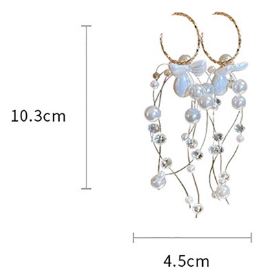 Серьги длинные на крючках арт. 13 1226 (id 266342)