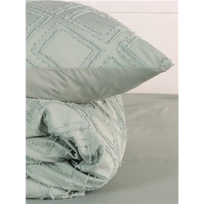 Постельное бельё LoveLife Tufting дуэт "Ромб" 143*215см-2шт,230*240см,50*70см-2шт, цвет зеленый, 110 г/м2