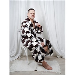 Халат Мистер клетка коричневый ИвК