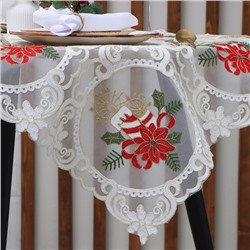 Скатерть новогодняя «Этель. Новогодняя» с вышивкой, 120×150±5 см, 100% п/э