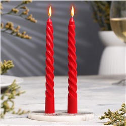 Набор свечей ароматических витых, 1.5×15 см, 2 шт., роза