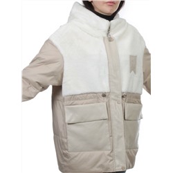 M24-209 BEIGE Куртка демисезонная женская (100 гр. холлофайбер)