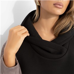 Капор-капюшон из хлопка, Слишком модно не бывает (чёрный)