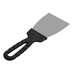 Шпательная лопатка из нержавеющей стали, 80 мм, пластмассовая ручка Сибртех