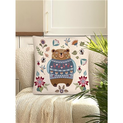 Сказочный лес Медведь Наволочка 45х45 см 2102447 New
