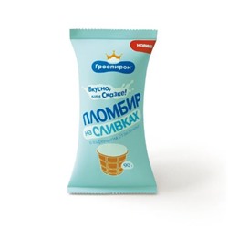 Стак. ваф. Пломбир на сливках морож. пломбир ванильный с шок. глаз., 90г/21 (98/04)
