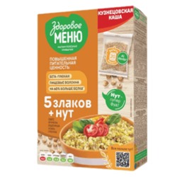 Здоровое меню КУЗНЕЦОВСКАЯ каша 5 злака с нутом 400гр