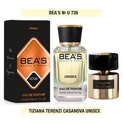 Beas U726 Tiziana Terenzi Casanova edp 50 ml, Парфюм унисекс Beas U726 создан по мотивам аромата Tiziana Terenzi Casanova