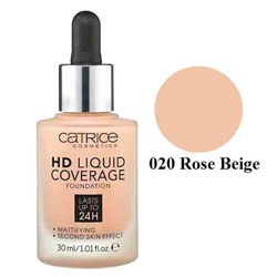 Тональная основа Catrice HD Liquid Coverage Foundation №020 Rose Beige 30 ml