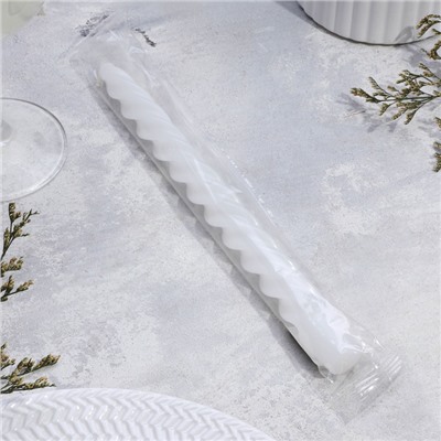 Свеча витая, 2×24.5 см, 5 ч, 50 г, белая