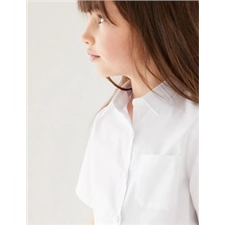 2pk Girls' Slim Fit Non-Iron School Shirts (2-18 Yrs)