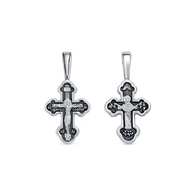 Крест (образ Покрова) из серебра литье частичное чернение