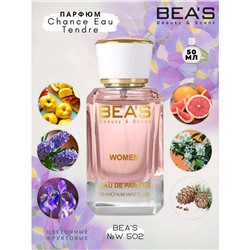 Beas W502 C Chance Eau Tendre Women edp 50 ml туалетка, Парфюм женский Beas W502 создан по мотивам аромата C Chance Eau Tendre