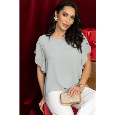 Блуза Магнолия (серо-голубая) Б11052