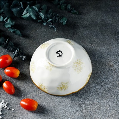 Салатник Доляна Organic Gold, 320 мл, d=12.5 см, фарфор, белый