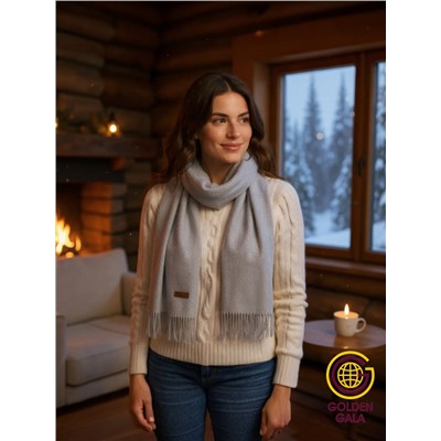 Шарф теплый женский кашемировый Арт 2581Ш/03 (серо-голубой)