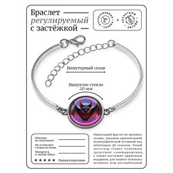 BSI-0168 Браслет металлический Летучая мышь неон