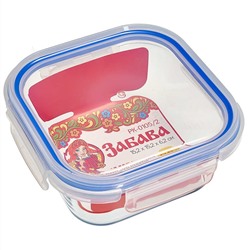 Форма для запекания квадратная 0,8 л, 15,2×15,2×6,2 см из жаропрочного стекла с герметичной крышкой РК-0105/2 "ЗАБАВА"