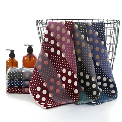 Zhiyang new Aiwei bamboo cotton colorful polka dot gauze square towel soft breathable absorbent kitchen towel factory price wholesale