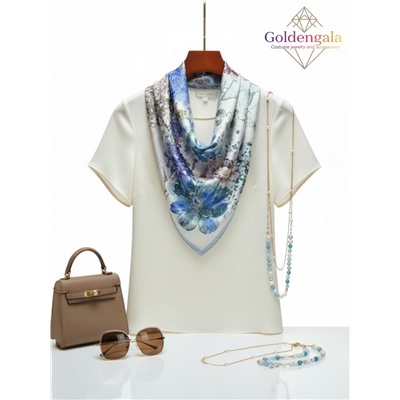 Платок из натурального шелка "Нежность прикосновения" Арт В1057/02