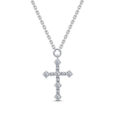 Колье родированное фианит серебро 925*