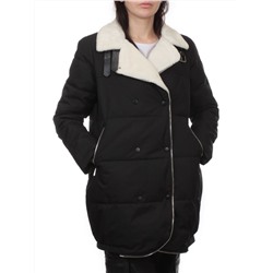 S24-236 BLACK Куртка демисезонная женская (100 гр. холлофайбер)
