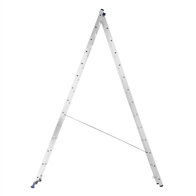 Лестница, 2 х 14 ступеней, алюминиевая, двухсекционная, Сибртех