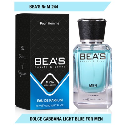 Beas M244 Dolce & Gabbana Light Blue Men edp 50 ml, Парфюм мужской Beas M244 создан по мотивам аромата Dolce & Gabbana Light Blue