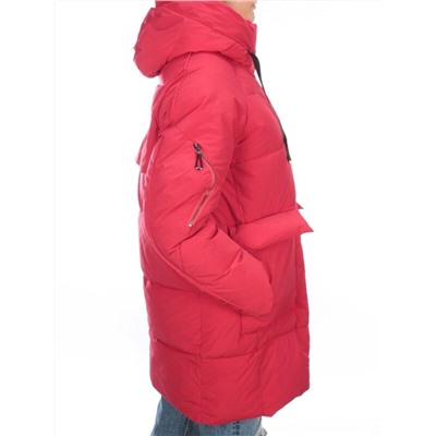 2197 RED Пуховик женский зимний AIKESDFRS (холлофайбер)