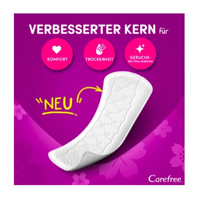 Carefree Slipeinlage Plus Large mit Frischeduf, Прокладки ежедневные Large Plus Fresh с ароматом свежести, 48 шт, 3 упаковки (144 шт)