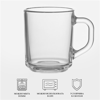 Кружка Luminarc Directoire, 250 мл, стекло, прозрачная