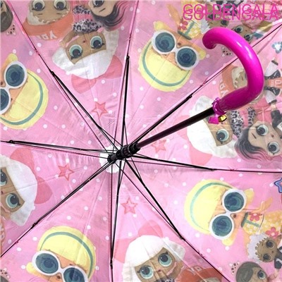 Зонт для девочки (ЛОЛ) полуавтомат Арт 1002/5