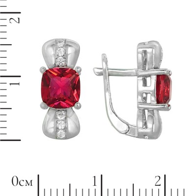 Серьги 'Бант' с фианитами ТГСК.798Ф3