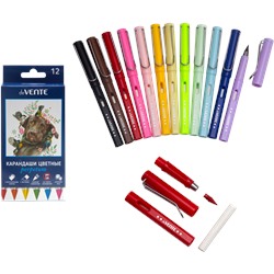 Карандаши 12цв "deVENTE. Perpetum" с наконечником из специального сплава с ластиком 5022427/12/Китай
