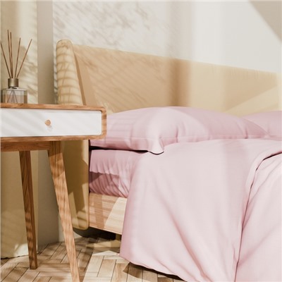 Постельное бельё Этель 1,5 сп Pink rose 143х215, 150х70+3-2 шт, мако-сатин, 114г/м2