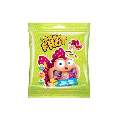 «KrutFrut», мармелад жевательный в форме милых  бабочек, 70 г