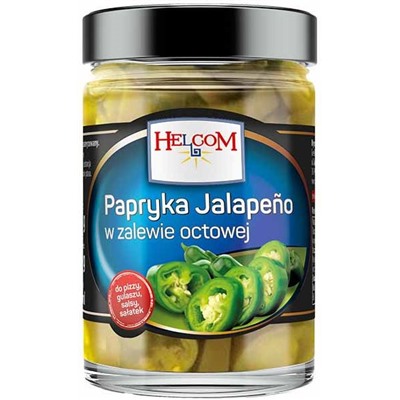 Перец острый халапеньо маринованный HELCOM 680 гр 1/8