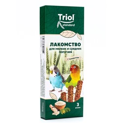 Лакомство "Triol" для мелких и средних попугаев с кунжутом, 3 шт, 80г
