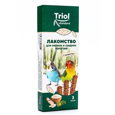 Лакомство "Triol" для мелких и средних попугаев с кунжутом, 3 шт, 80г