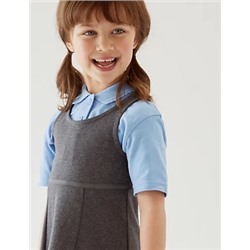 2pk Girls' Cotton School Pinafores (2-12 Yrs)