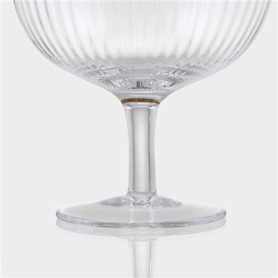 Креманка Magistro «Орион», 350 мл, 11.1×12.5 см, с золотой отводкой, стекло, прозрачная