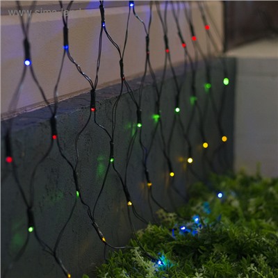 УЦЕНКА СЕТЬ ECO. IP44, Ш:2 м, В:1.5 м, Н.Т. LED-192-1.2V(SOLAR), 2 реж, МУЛЬТ