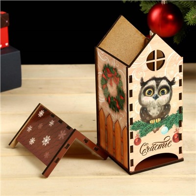 Чайный домик новогодний «Сова», 20×10.5×9.5 см