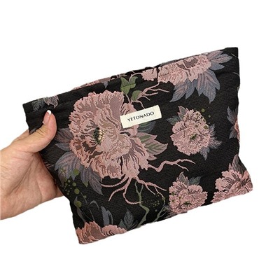 Brand capacious cosmetic bag, handheld pencil case, organizer bag, small clutch bag, liner, new collection