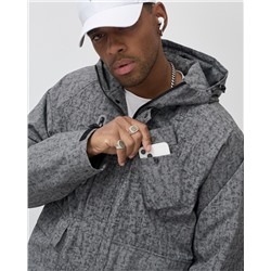 Куртка спортивная мужская весна осень серого цвета 25471Sr