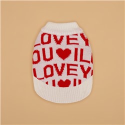 Свитер "ILOVEYOU", XS (ДС 17, ОШ 17, ОГ 23-37 см)